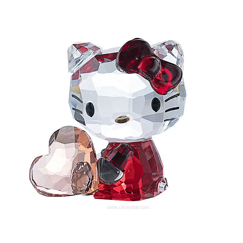 K9 cristal esculpido de alta qualidade super bonito personalizado, cristal do hello kitty estatueta hello kitty estatueta de carimbo meninas brinquedos