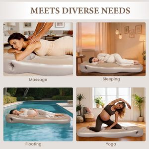 Almohada Inflable para <span class=keywords><strong>Embarazo</strong></span> con Aberturas Abdominales y para la <span class=keywords><strong>Cabeza</strong></span>, Colchón para Aliviar el <span class=keywords><strong>Dolor</strong></span> de Espalda y Cadera para Mujeres Embarazadas, Masaje Portátil de PVC - Product Image 6