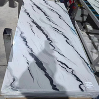 Paneles de pared impermeables de PVC PP, azulejos de techo de baño de 3mm de espesor con impresión UV para paredes, mármol Flexible