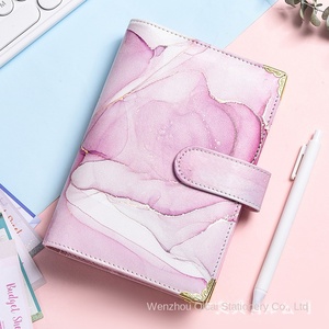 Organiseur/Agenda A6 à feuilles mobiles à couverture rigide, impression couleur personnalisée, coffret cadeau en cuir, 100 feuilles, classeur de <span class=keywords><strong>budget</strong></span> transfrontalier - Product Image 3