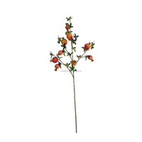 Enkelstammige 8-koppige granaatappel Guava Punica Granatum oranje rood 88cm Kunstmatige vruchten Ecologisch Hoogwaardig Thanksgiving