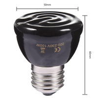 Lampe chauffante infrarouge en céramique E27 pour reptiles, tortues, lézards, terrariums et couveuses