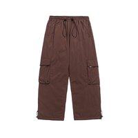 Pantalon cargo en duvet pour homme, coupe large, taille élastique, cordon de serrage, poches à rabat, chaud pour l'hiver, grandes tailles, surdimensionné, 6XL