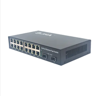 Switch Ethernet Fibre Gigabit 18 ports, 2 ports SFP 1000Base-X et 16 ports Ethernet RJ45 10/100/1000Base-T(X)