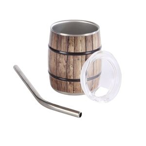 Wholesale 3oz Wine Tumbler Sublimation Blank Double Wall Stainless Steel 3oz Mini Shot Glass Tumbler Cup With Lid and <b>Straw</b> - Product Image 2