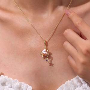 Collar con Colgante de Pez Lindo de Perla Natural del Océano WENCHI, 150 g - Product Image 3