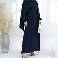 Abaya de haute qualité aux designs modestes, ensemble 2 pièces en polyester infroissable, vêtements musulmans traditionnels, robes modestes pour femmes