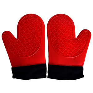 High Quality <b>Silicone</b> Oven Mitts with Dots Heat Protection <b>Gloves</b> for Kitchen Microwave Oven - Product Image 1