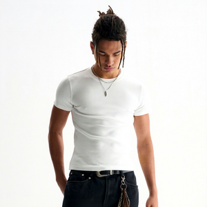 T-Shirt da Uomo in Cotone di Alta Qualità, Aderente, a Maniche Corte, con Collo Rotondo, Casual e Traspirante - Product Image 6