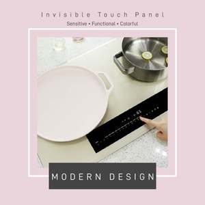 Placa de Inducción de 2 Quemadores con Control Deslizante Invisible - Product Image 1