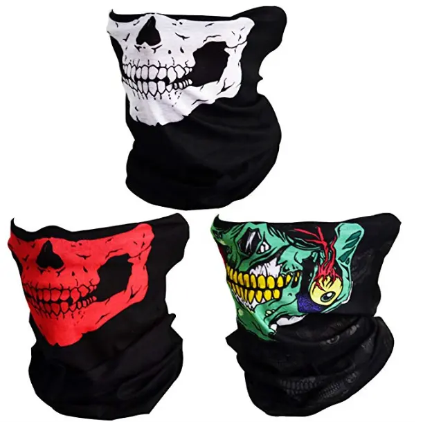 Factory Custom Seamless Tube Skull Bandana Neck Warmer Hijab Chemo Skull Face Mask