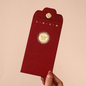 Factory Modern Gold Foil Logo Paper Ang Pow Money Envelopes Chinese New Year Hongbao Red Packets Custom 2026 New Arrival - Product Image 3
