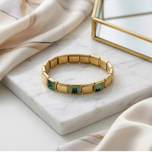 <b>Cute</b> Cat Italian Modular <b>Bracelet</b> Stainless Steel Bezel Setting Unisex Gift Jewelry Accessory - Product Image 2