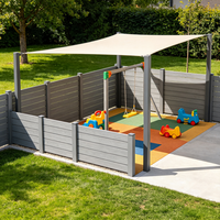 Panneaux de clôture de jardin rétractables pour l'extérieur, en WPC et vinyle, colorés, pour parc pour enfants, hauteur 7 pieds