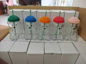 ZREGGUR Tazza a Forma di Orso, Design Trendy per Ristoranti, in Vetro Soffiato Trasparente per Caffè, Succo, Acqua <span class=keywords><strong>e</strong></span> Tè, Design Cartoonesco Carino - Product Image 6