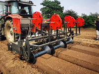 Sarcleuse à 2/3 rangs pour tracteurs, machine à former des sillons, sarcleuse rotative, sarcleuse à paillis en plastique
