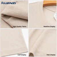 T-shirt pour femme en tissu Kuenzi double face en lin, élasthanne et lyocell, anti-boulochage, anti-rétrécissement, antibactérien, anti-plis, 200 GSM