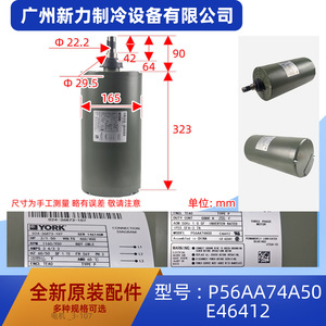 Motor trifásico York de 56 mm con marco totalmente cerrado y montaje de brida para unidades de aire acondicionado central - Product Image 3