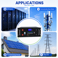 Batterie LiFePO4 51,2 V 100 Ah à montage en rack avec BMS intelligent, RS485 CAN pour serveur IA, centre de données, calcul en périphérie, alimentation de secours UPS