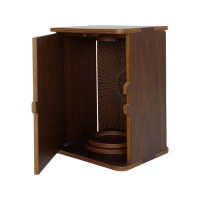 Boîte cadeau en bois de luxe pour vin avec fermeture magnétique, motif géométrique gravé sur mesure, emballage haut de gamme pour spiritueux