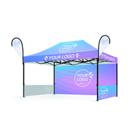 Tente de marché en gros personnalisée de haute qualité pour l'extérieur, tente ignifuge et ignifuge 600D, tente publicitaire pop-up 10x10 pieds