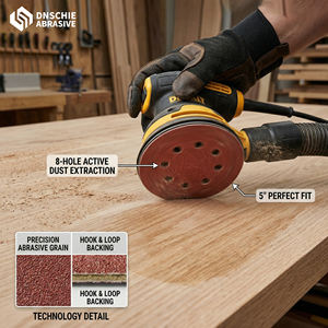 Papel <span class=keywords><strong>de</strong></span> Lija Rojo <span class=keywords><strong>de</strong></span> 5 <span class=keywords><strong>Pulgadas</strong></span> (125 mm) al por Mayor <span class=keywords><strong>de</strong></span> Fábrica, Papel Abrasivo, Papel <span class=keywords><strong>de</strong></span> <span class=keywords><strong>Esmeril</strong></span>, Discos <span class=keywords><strong>de</strong></span> Lija con Velcro - Product Image 1