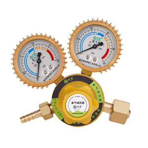 Régulateur de pression d'oxygène industriel tout cuivre YQY 03, sortie 0-25 bars, débit nominal 2,5 bars, 1,5 pour utilisation avec vanne à gaz - Product Image 2