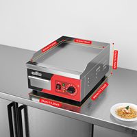 Plaque de grill électrique commerciale EG-360 2000W, plaque de grill électrique en acier inoxydable 36 * 40CM