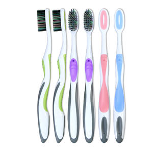 <span class=keywords><strong>Brosse</strong></span> à dents adulte avec fonction de nettoyage de la langue Poils moyens <span class=keywords><strong>ou</strong></span> durs Carte blister individuelle d'usine professionnelle - Product Image 1