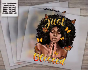 Trasferibili Termici in Plastica Durevole con <span class=keywords><strong>Design</strong></span> Afro Girl per la Stampa su Abbigliamento per Juneteenth e <span class=keywords><strong>Storia</strong></span> Afroamericana - Product Image 2
