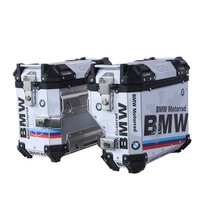 Boîte latérale d'échappement droite 38L pour moto, universelle, en alliage d'aluminium, boîte arrière 45L, étanche, trois boîtes pour moto