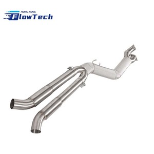 Tuyau central simple SS304 avec convertisseur à haut débit pour BMW F80 M3 F82 F83 M4 S55 3.0T – Finition polie miroir - Product Image 4