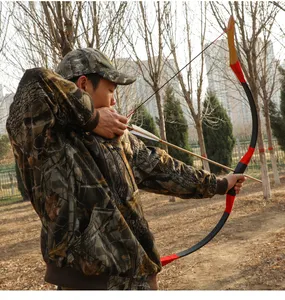 Best Quality Portable 25 50 Lbs ILF 15" 17" 19" Wood Handle Long Recurve Hunt shooting Archery Bow and arrow Riser