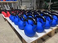 Ensemble d'haltères de compétition en fonte personnalisable pour la salle de sport, entraînement, couleur, ensemble d'haltères en vinyle coloré