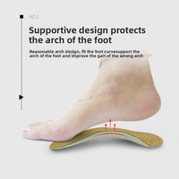 Semelles orthopédiques en peau de mouton véritable, demi-longueur, soutien de la voûte plantaire, absorbant la transpiration, semelles confortables pour soulager la douleur au pied