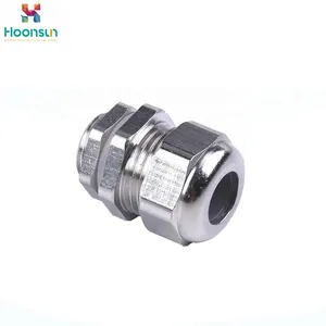 Hoonsun HX-NG真ちゅう製ケーブルグランドip68高温金属ケーブルグランドサイズに対する防水銅耐性