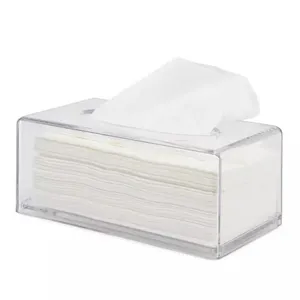 Nuovo arrivo acrilico trasparente casa disegnare a mano scatola di fazzoletti scatola di asciugamani di carta trasparente scatola maschera per la casa