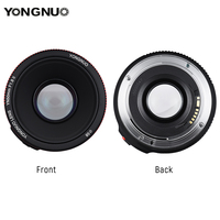 Objectif d'appareil photo reflex numérique YONGNUO YN 50MM II C F1.8 à grande ouverture et mise au point automatique pour appareil photo à monture EF