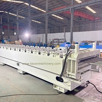 Machine de fabrication de tuiles de tôle ondulée et trapézoïdale en métal galvanisé IBR double couche