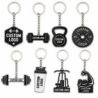 Porte-clés personnalisé pour salle de sport, porte-clés en métal en forme de disques de musculation, cadeau promotionnel pour salle de sport, porte-clés avec logo sur mesure
