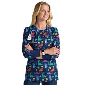 Printed <b>Scrub</b> Top For Women Moisture Wicking Hospital Uniform Workwear With Label Size S XXL - Product Image 5