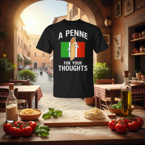 T-shirt A Penne For Your Thoughts, design italien sur le thème des pâtes et de la nourriture - Product Image 3