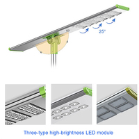 Caméra CCTV extérieure IP65, lampadaire solaire LED pour route avec télécommande