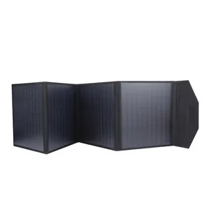 80w便携式野营太阳能套件可折叠，适用于电站发电机折叠式太阳能充电器，兼容Jackery/EF/Bluetti/Ank