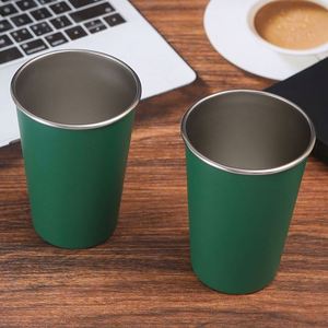 Vaso de Agua Verde de 500 ml de Acero Inoxidable para Exteriores, Vaso Práctico de Una Sola Capa - Product Image 3