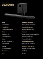 Sistem Sound Bar Slim 2.1 ARC DSP Audio Lossless Subwoofer Nirkabel Speaker TV untuk Pengaturan Home Cinema