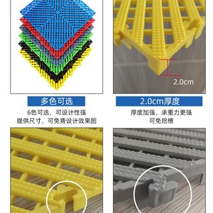 Car Wash Floor Grating Pp Drainage Board 40x40x2 Cm Spliced Mesh For Car Wash Detailing Shop - Product Image 1