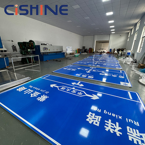 Cishine Customizable Outdoor Aluminum Traffic Safety Signs Red Blue White Black <strong>Triangle</strong> Rectangle <strong>Sign</strong> Boards for Roadway Use - Product Image 6