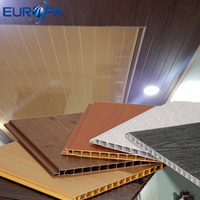 Panneaux de plafond en PVC modernes Europa Decor pour chambre à coucher, finition bois, insonorisants, ignifuges, avec grille de plafond