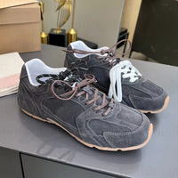 Chaussures de sport décontractées rétro de haute qualité, élégantes, confortables, tendance, à lacets, en cuir véritable, semelle en caoutchouc, toutes